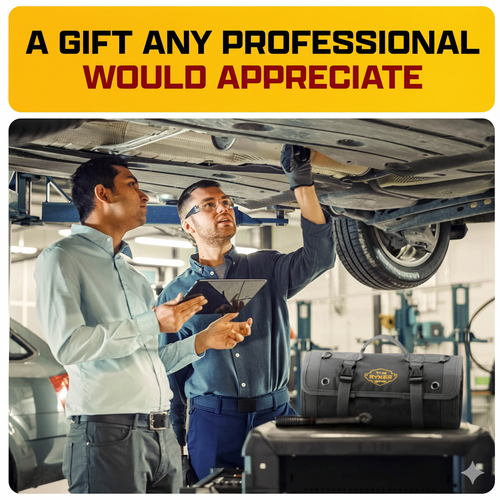 Personalized Customized-Name Black PRO Tool Roll Organizer