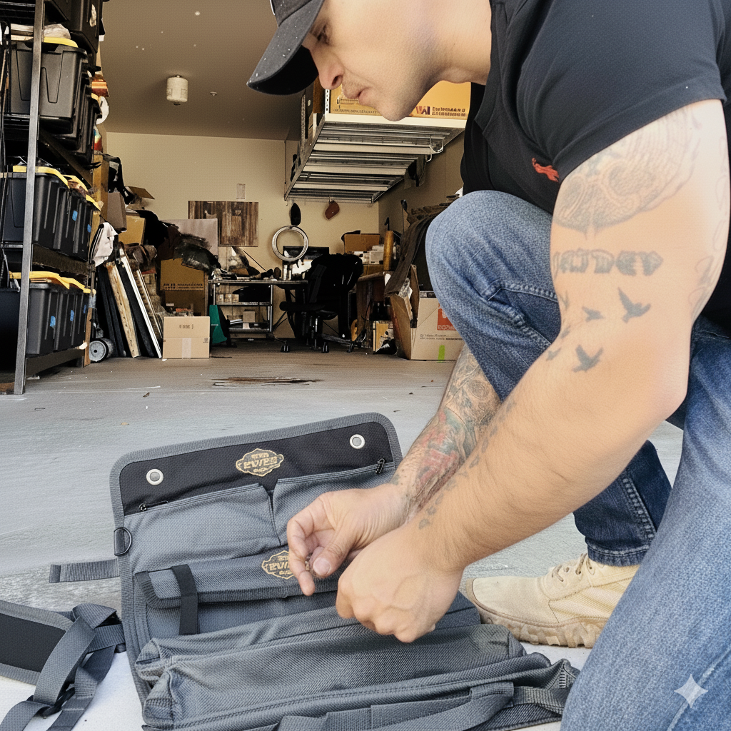 Personalized Customized-Name Black PRO Tool Roll Organizer