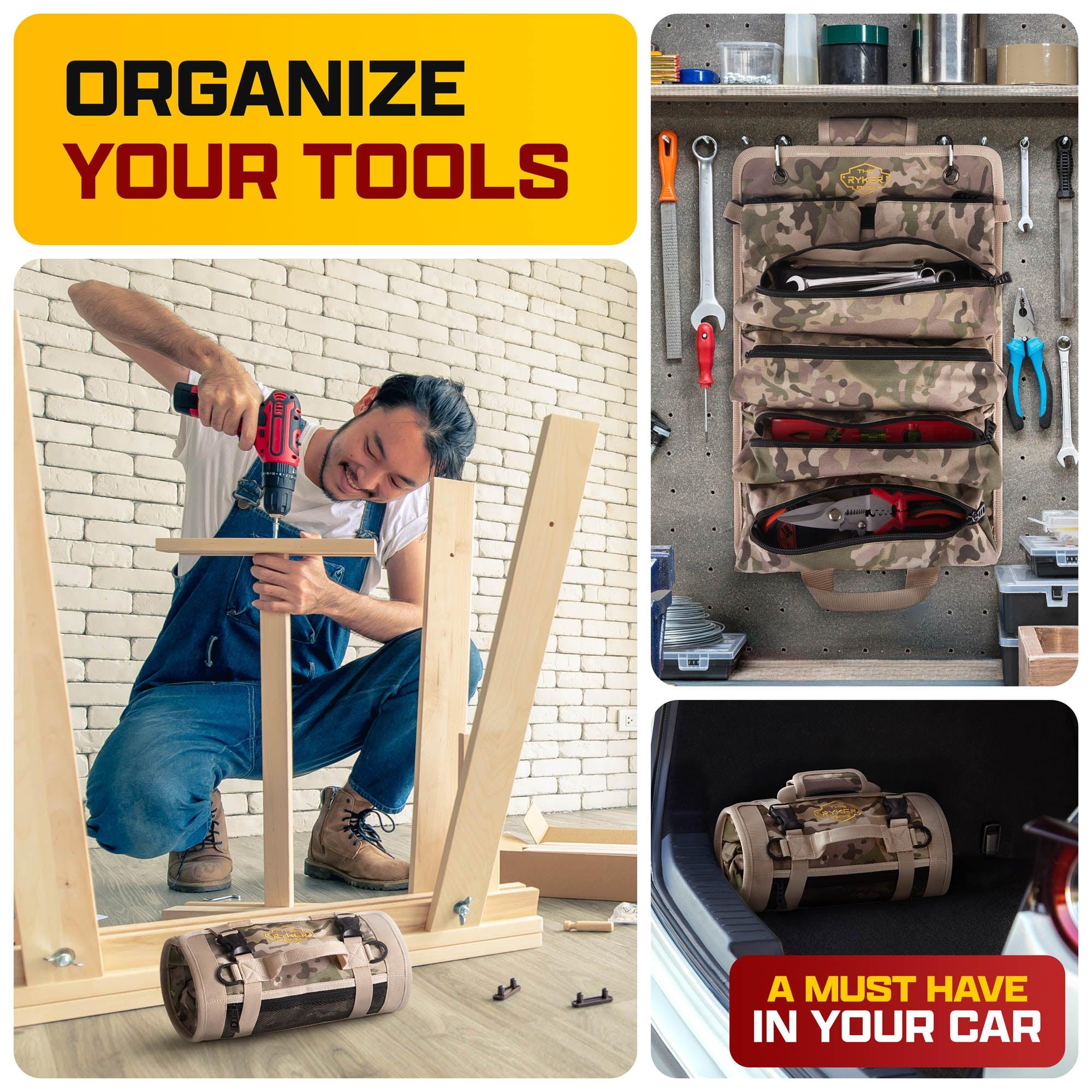 Roll Up Tool Bag - tool Organizer